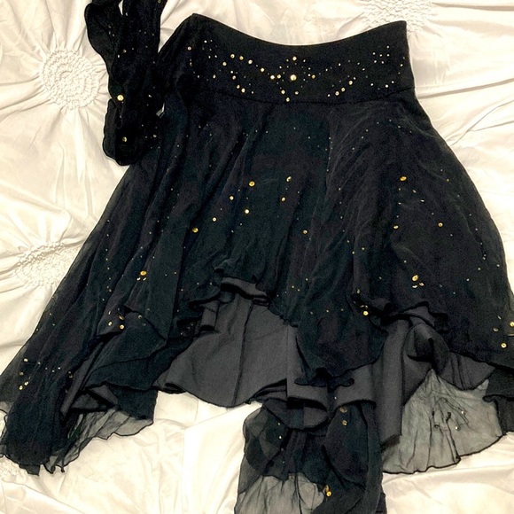 WD.NY Dresses & Skirts - Black 2 layer sequined skirt WD NY Sz 10